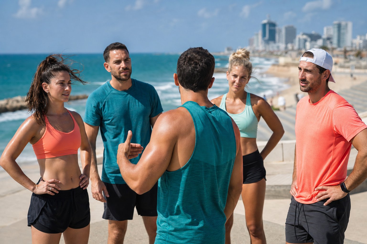Mediterranean Run coaching session on the boardwalk